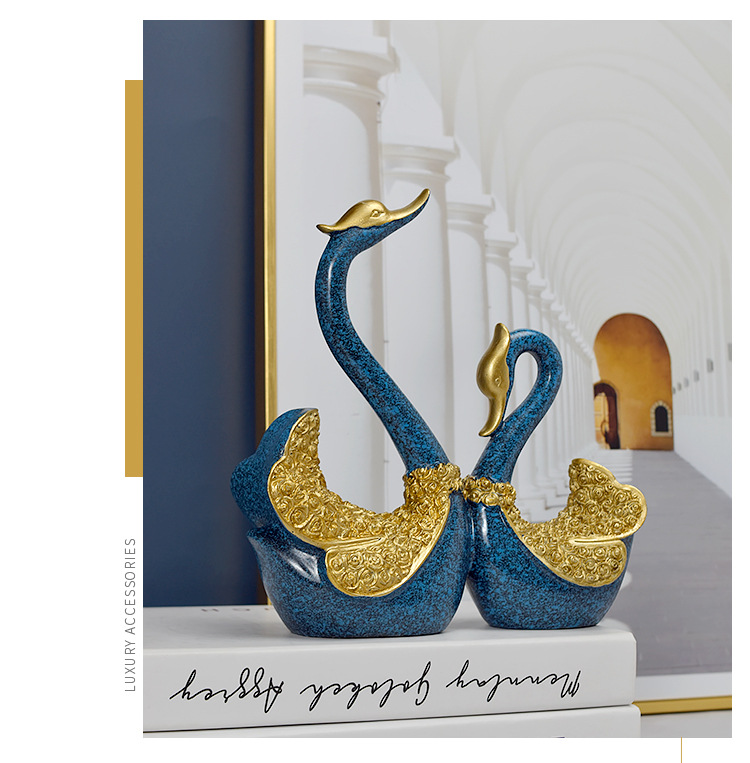 Factory Direct Sales Resin Crafts European Couple Swan Creative Decoration Home Wine Cabinet Decorations Wedding Gifts Factory Direct Sales Resin Crafts European Couple Swan Creative Decoration Home Wine Cabinet Decorations Wedding Gifts