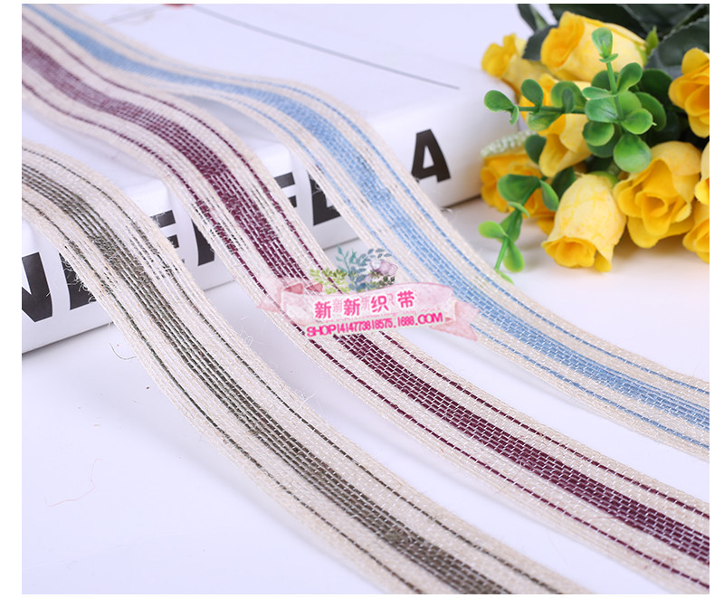 Creative Ribbon Yarn-Dyed Hemp Rope Ribbon Jute Rope Bridal Bouquet Decorative Hemp Belt Creative Ribbon Yarn-Dyed Hemp Rope Ribbon Jute Rope Bridal Bouquet Decorative Hemp Belt