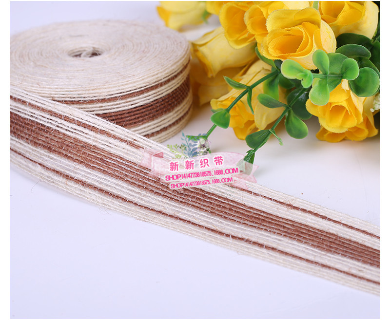 Creative Ribbon Yarn-Dyed Hemp Rope Ribbon Jute Rope Bridal Bouquet Decorative Hemp Belt Creative Ribbon Yarn-Dyed Hemp Rope Ribbon Jute Rope Bridal Bouquet Decorative Hemp Belt