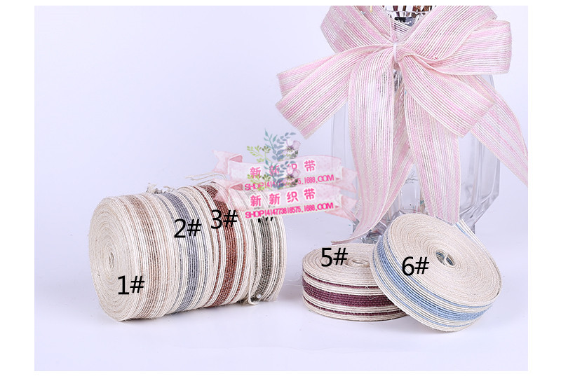 Creative Ribbon Yarn-Dyed Hemp Rope Ribbon Jute Rope Bridal Bouquet Decorative Hemp Belt Creative Ribbon Yarn-Dyed Hemp Rope Ribbon Jute Rope Bridal Bouquet Decorative Hemp Belt