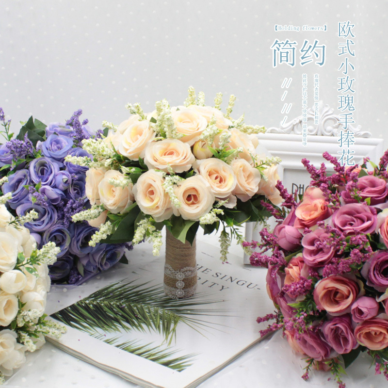 European-Style Small Rose Bride Bridal Bouquet Bride Photo Wedding New Bridal Bouquet