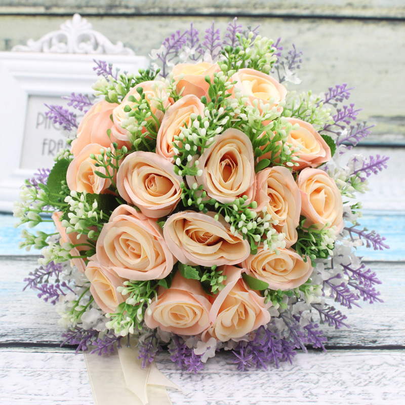 European-Style Small Rose Bride Bridal Bouquet Bride Photo Wedding New Bridal Bouquet
