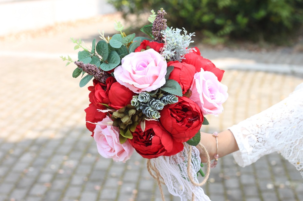 Artificial Flower Wedding Supplies Foreign Trade European and American Outdoor Style Bridal Bouquet Bridal Bouquet Artificial Flower Wedding Supplies Foreign Trade European and American Outdoor Style Bridal Bouquet Bridal Bouquet