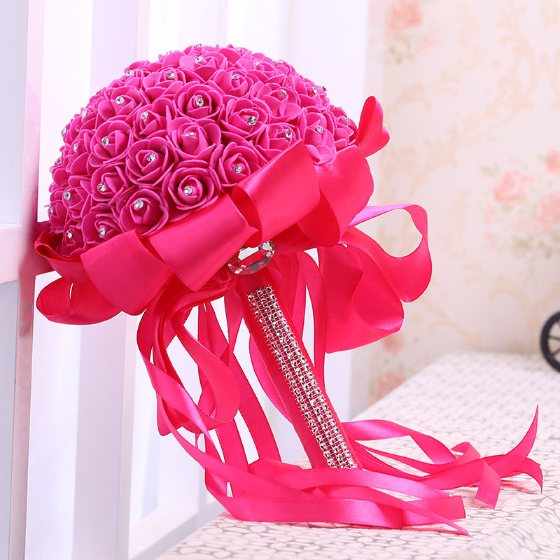 Amazon Bridal Wedding Foreign Trade Korean PE Foam Bridal Bouquet Artificial Bridal Bouquet