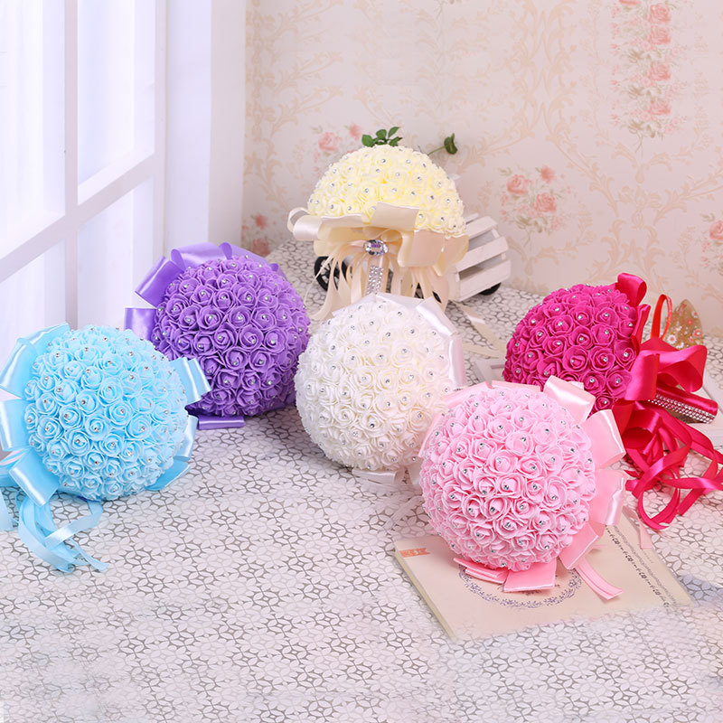 Amazon Bridal Wedding Foreign Trade Korean PE Foam Bridal Bouquet Artificial Bridal Bouquet