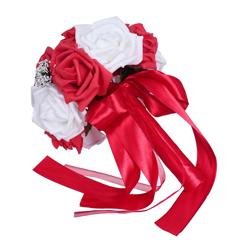 Western-Style Wedding Supplies Bridal Bouquet Korean PE Foam Simulation Bouquet Wedding Bouquet Holder Support Customization
