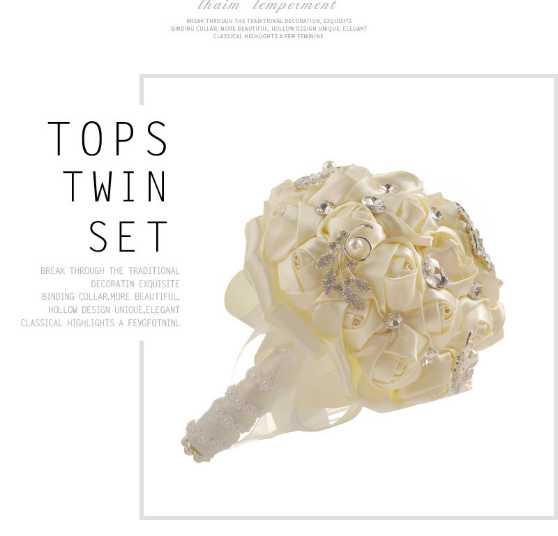 Western wedding supplies simulation flower wedding bridal bouquet wholesale creative Korean ribbon wedding bouquet
