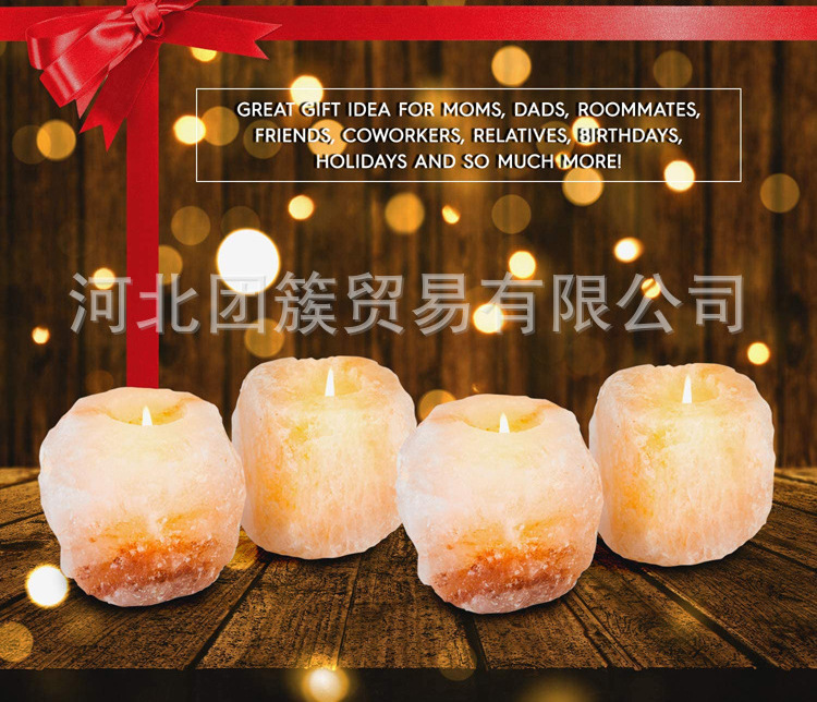 Himalayan Mineral Salt Crystal Candlestick Salt Light Crystal Salt Candlestick Candleholder