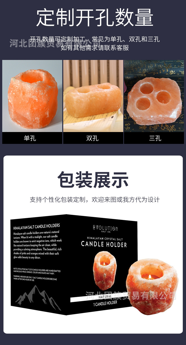 Himalayan Mineral Salt Crystal Candlestick Salt Light Crystal Salt Candlestick Candleholder