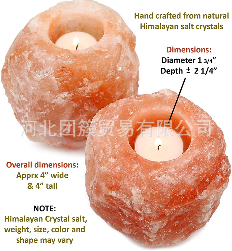 Himalayan Mineral Salt Crystal Candlestick Salt Light Crystal Salt Candlestick Candleholder