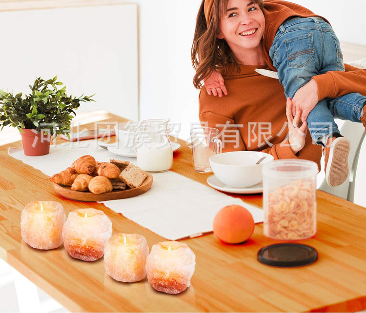 Himalayan Mineral Salt Crystal Candlestick Salt Light Crystal Salt Candlestick Candleholder