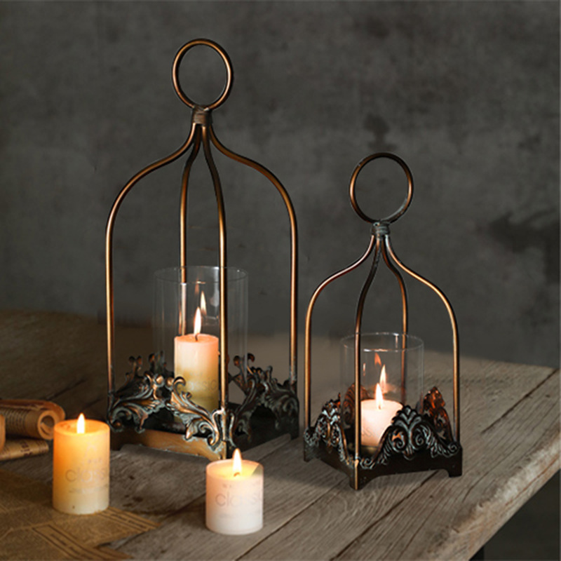Retro Candlestick Desktop Decoration Bronze Iron Candlestick Candlelight Dinner Candleholder Retro Candlestick Desktop Decoration Bronze Iron Candlestick Candlelight Dinner Candleholder