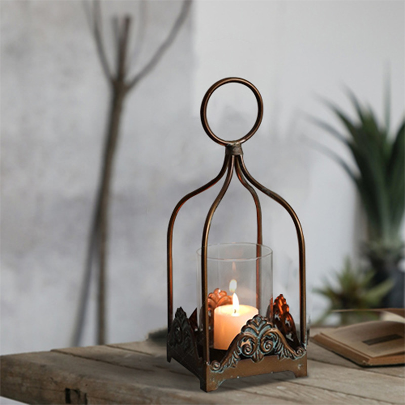 Retro Candlestick Desktop Decoration Bronze Iron Candlestick Candlelight Dinner Candleholder Retro Candlestick Desktop Decoration Bronze Iron Candlestick Candlelight Dinner Candleholder
