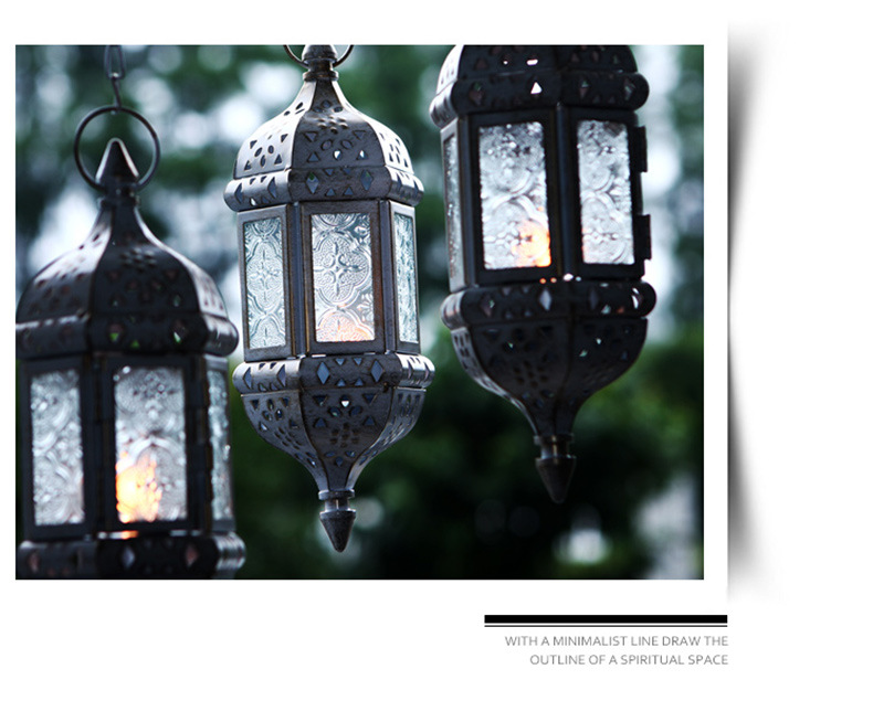 Gentle Times European Style Wrought Iron Suspension Candlestick Decoration Glass Cross-Border Candleholder Gentle Times European Style Wrought Iron Suspension Candlestick Decoration Glass Cross-Border Candleholder