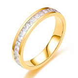 Jeweled Rose Gold Cold Wind Couple Couple Rings Internet Celebrity Titanium Steel Ring Fashion Manufacturer Couple Rings