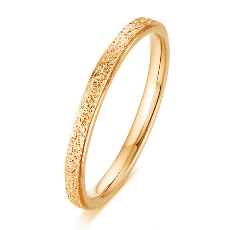 Jeweled Rose Gold Cold Wind Couple Couple Rings Internet Celebrity Titanium Steel Ring Fashion Manufacturer Couple Rings