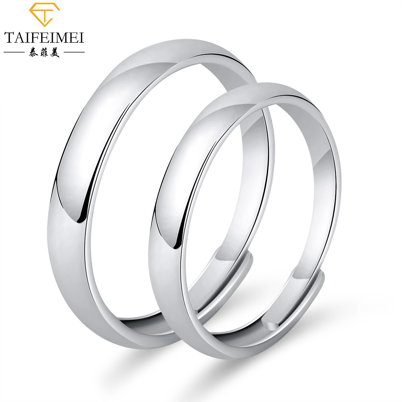 Cross-Border Moissanite Zircon Engagement Ring Couple Couple Rings European and American Crown Opening Couple Ring Rings Factory