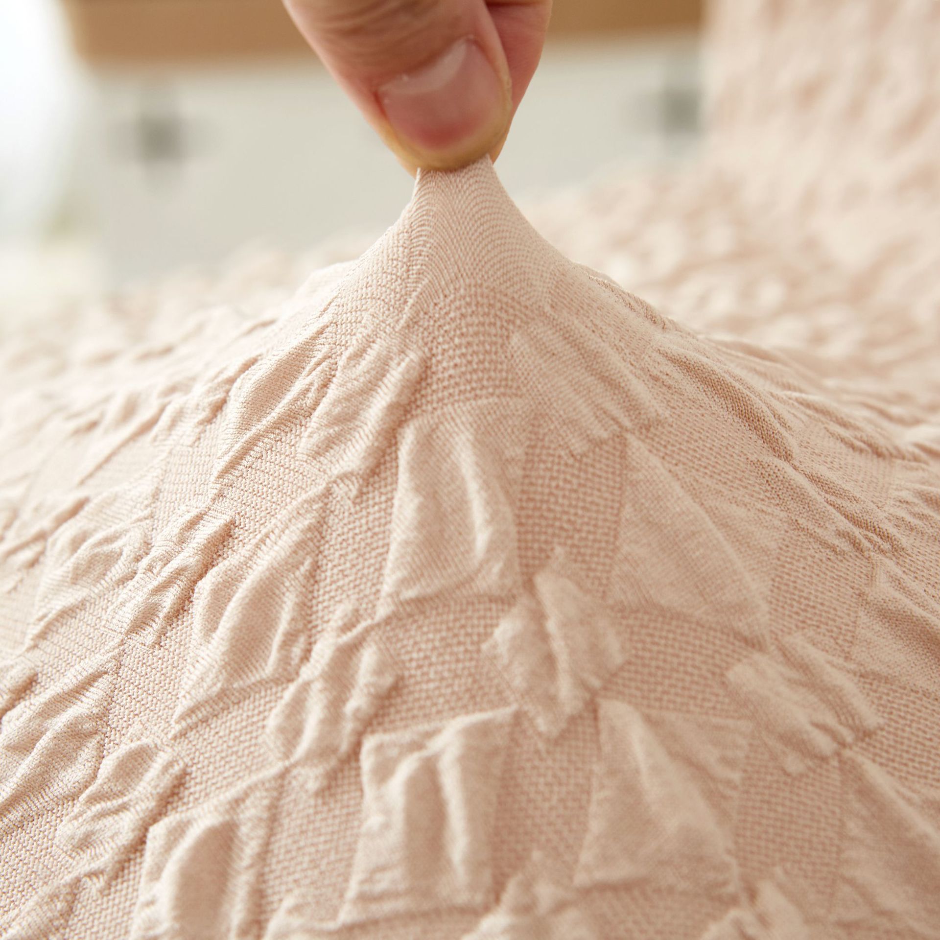 Japanese jacquard milk silk knitting elastic chair cover conjoined office dining chair hotel chair cover sofa cover