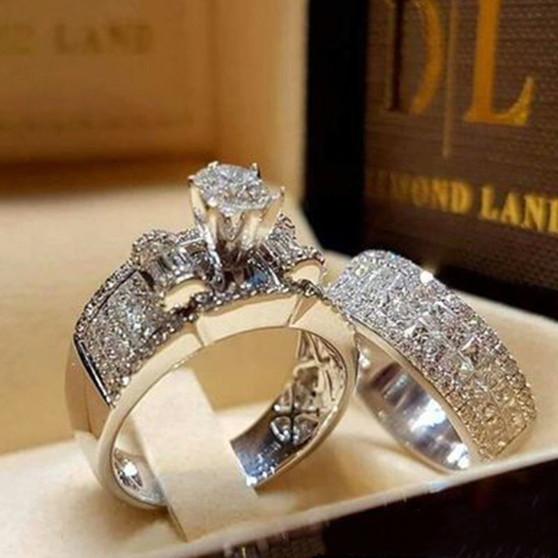 CrossBorder Explosion Accessories Wish Hot Couple Ring Europe Ornament for Examplethe Focus on Engagement Rings