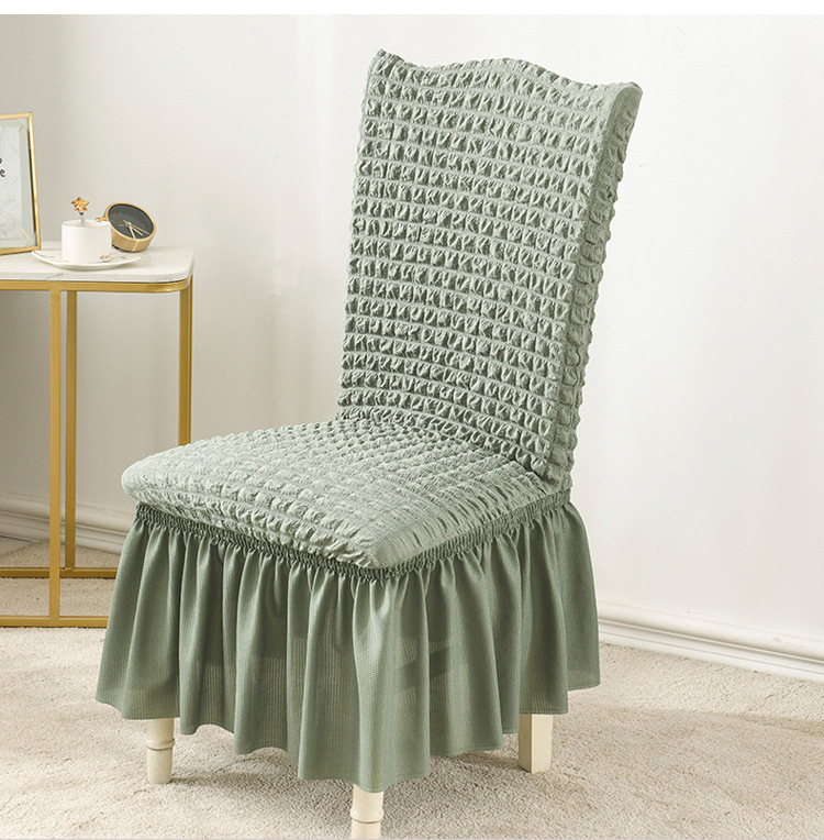 Factory Direct Sales Bubble Fabric Elastic Chair Cover Universal Dining Chair Cover One-Piece Office Computer Seat Universal Factory Direct Sales Bubble Fabric Elastic Chair Cover Universal Dining Chair Cover One-Piece Office Computer Seat Universal