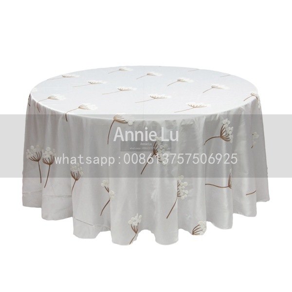Exquisite Embroidered Three-Dimensional Flower Customized Fashion Wedding Chameleon Embroidered Tablecloth Chair Cover Wedding Supplies Decoration