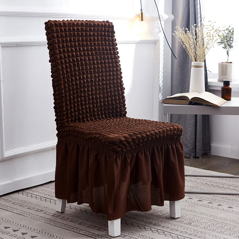 Puffy Skirt Bubble Grid Household One-Piece Elastic Universal Dining Table Seat Cover Chair Cover Chair Cover Simple Modern Puffy Skirt Bubble Grid Household One-Piece Elastic Universal Dining Table Seat Cover Chair Cover Chair Cover Simple Modern
