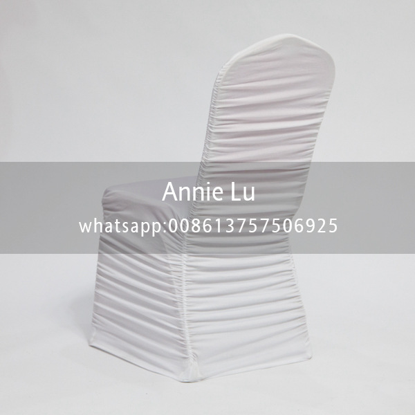 Factory Direct Sales Fashion New Style White Elastic Wrinkle Chair Cover Wedding Hotel Decoration Elastic Chair Cover Tablecloth Factory Direct Sales Fashion New Style White Elastic Wrinkle Chair Cover Wedding Hotel Decoration Elastic Chair Cover Tablecloth