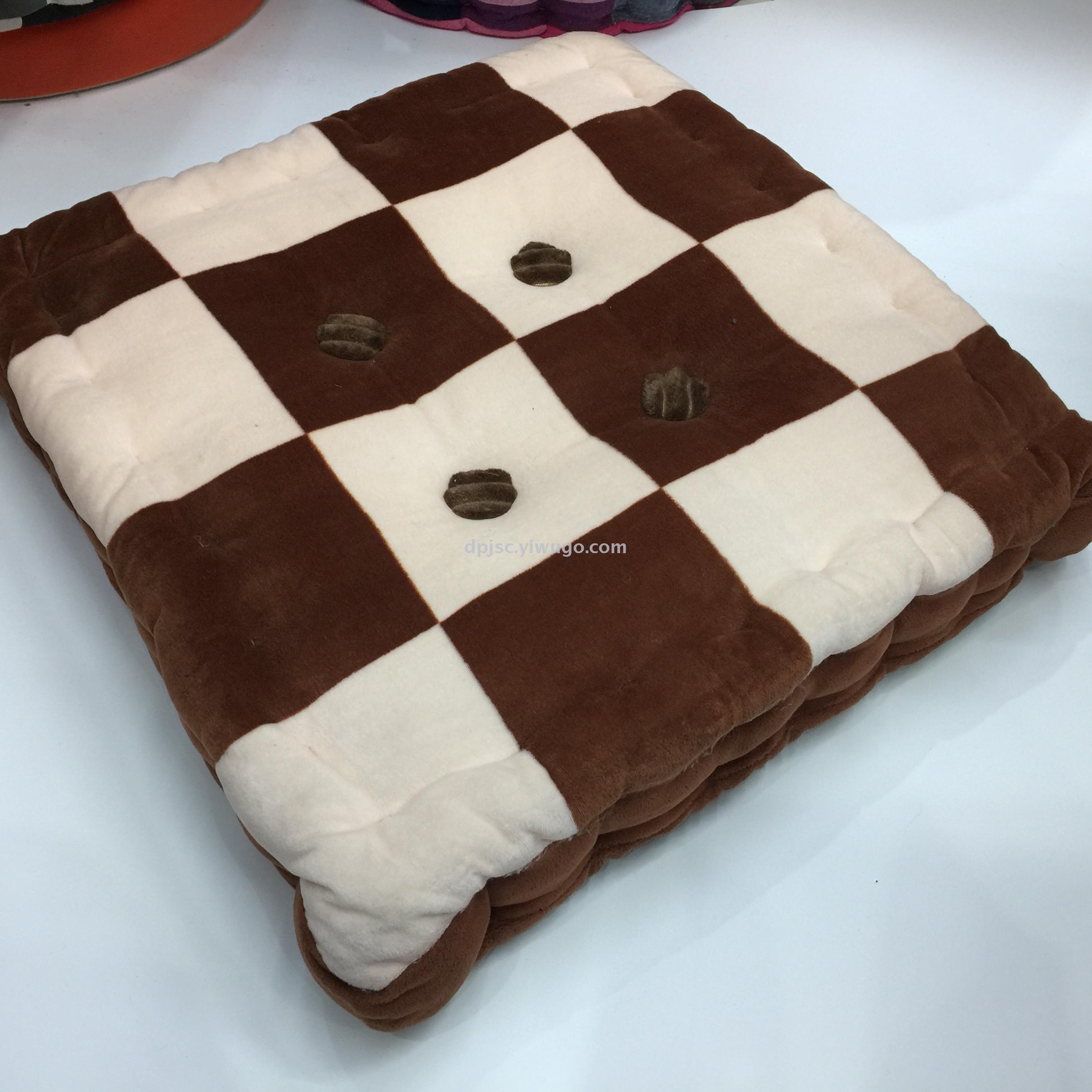 Plaid crystal velvet fat man cushion cushion for leaning on raised cushion, thickened office chair cushion Plaid crystal velvet fat man cushion cushion for leaning on raised cushion, thickened office chair cushion