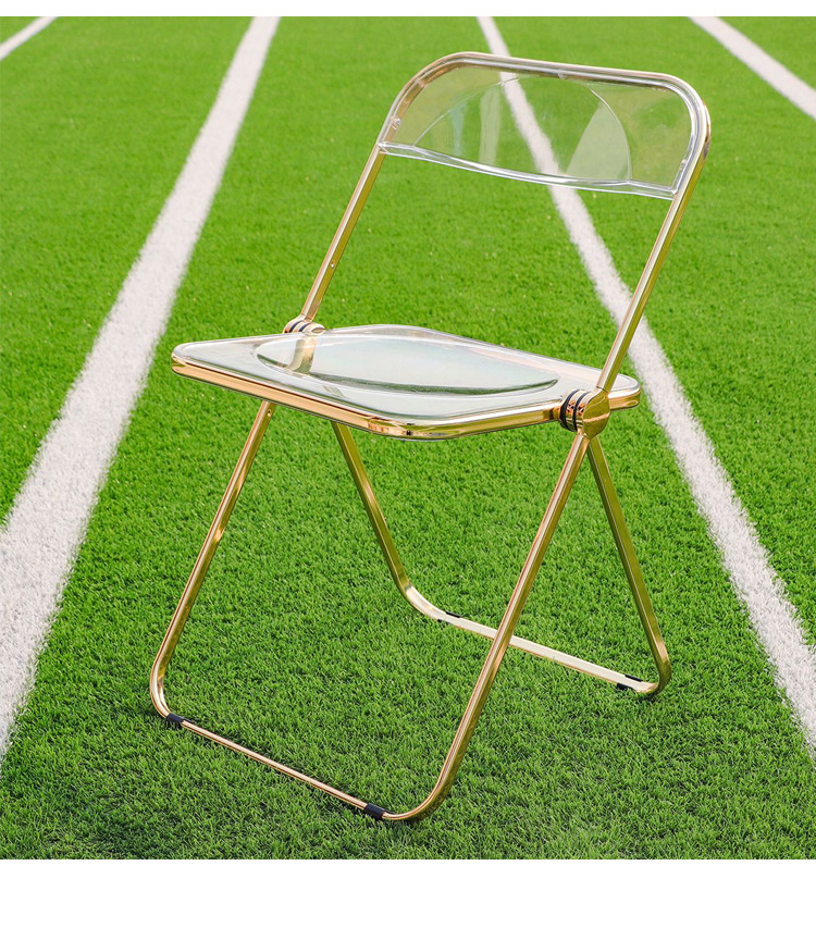 Transparent Folding Chair Dining Chair Ins Internet Celebrity Acrylic Plastic Crystal Chair Designer Chair Photo Negotiation Chair