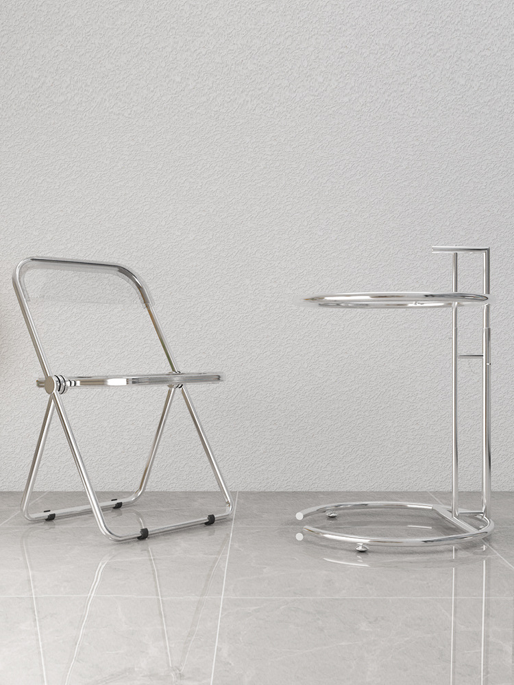 Crystal Chair  Clothing Store Photo Crystal Chair Simple Transparent Acrylic Stool Plastic Folding Backrest Chair