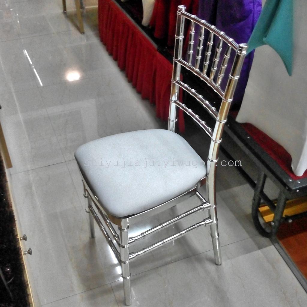Yiwu transparent acrylic resin color crystal wedding chair chair bamboo chair