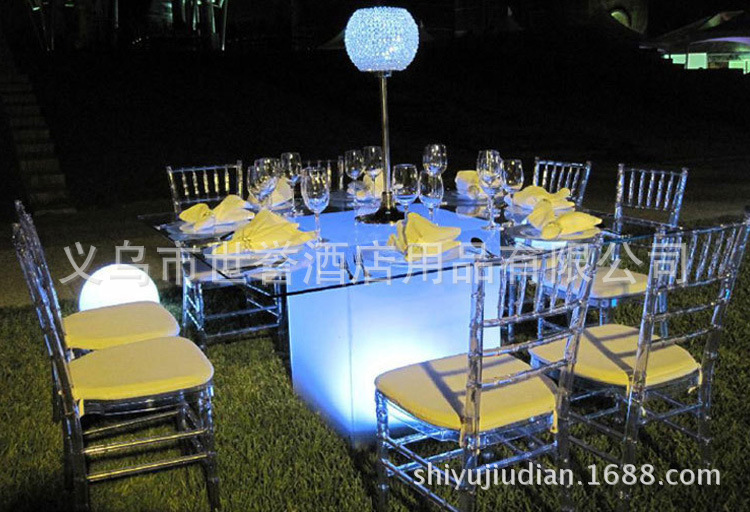 Yiwu transparent acrylic resin color crystal wedding chair chair bamboo chair Yiwu transparent acrylic resin color crystal wedding chair chair bamboo chair