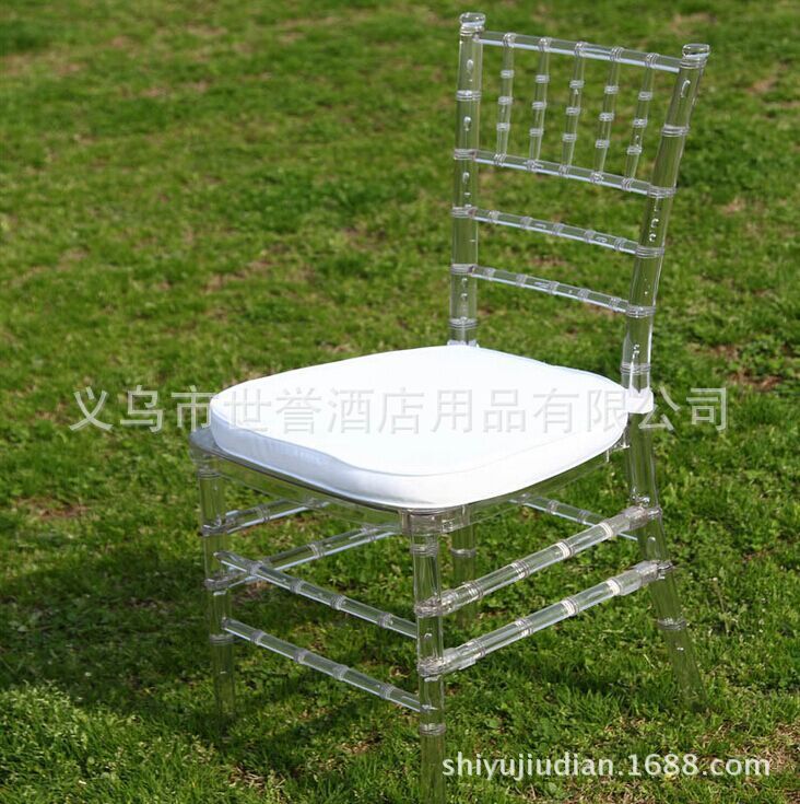 Yiwu transparent acrylic resin color crystal wedding chair chair bamboo chair Yiwu transparent acrylic resin color crystal wedding chair chair bamboo chair