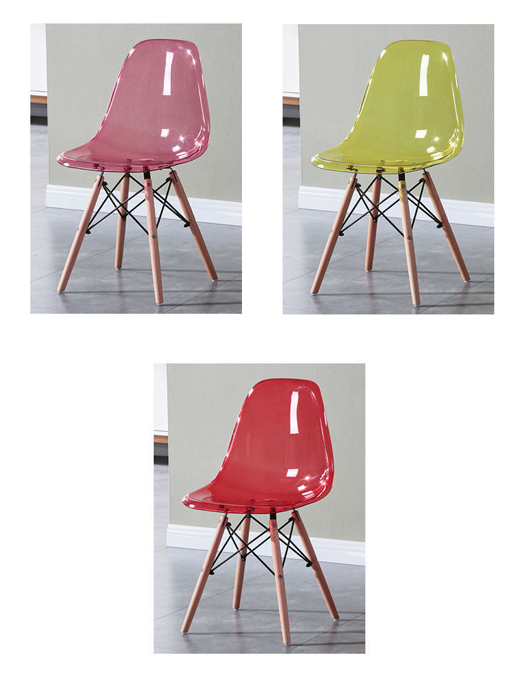 Crystal Chair Acrylic Crystal Chair Nordic Simple Backrest Leisure Dining Chair Internet Celebrity Plastic Stool
