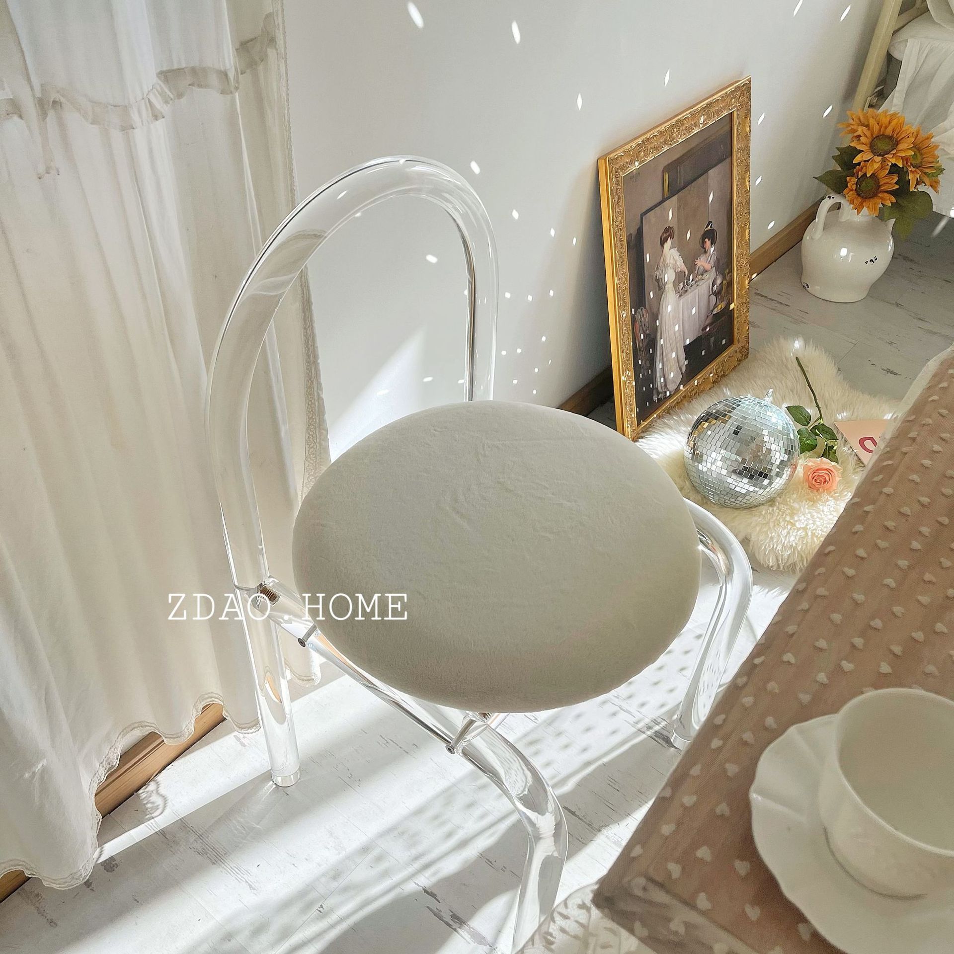 Crystal Chair Acrylic Ins Chair Celebrity Theme Restaurant Photo Crystal Dining Chair Princess Chair Crystal Chair Acrylic Ins Chair Celebrity Theme Restaurant Photo Crystal Dining Chair Princess Chair