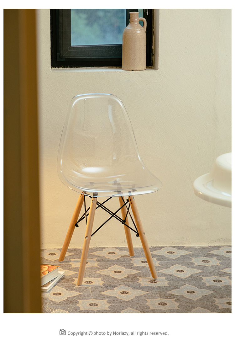 Crystal Chair  Simple Transparent Home Backrest Ins Internet Celebrity Dressing Table Crystal Makeup Stool