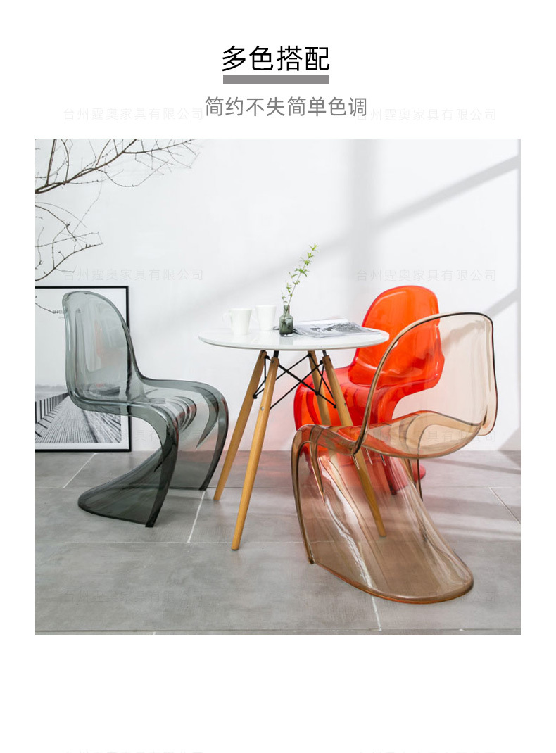 Crystal Chair  Nordic Creative Pan Tong Chair Internet Celebrity Ins Acrylic Ghost Chair Crystal Dining Chair