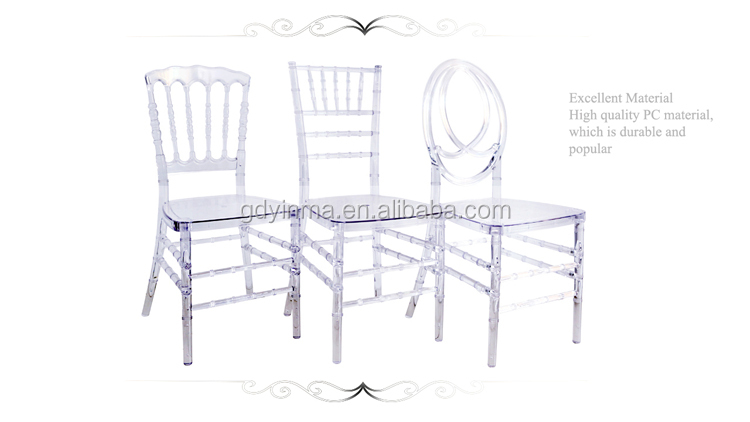 Wedding Bamboo Chair Transparent Plastic Resin Chair Acrylic Crystal Hotel Banquet Backrest Chair Crystal Chair