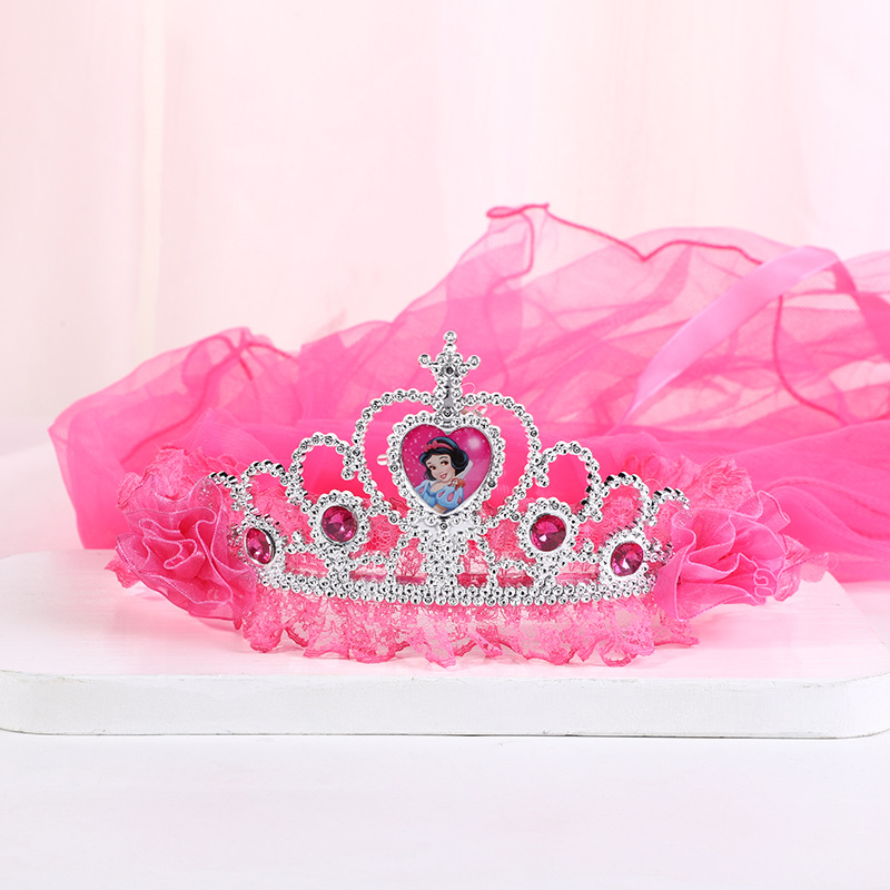 New Crown Veil Children's Travel Ornament Wedding Garland Lace Princess Headwear Garland Luminous Veil New Crown Veil Children's Travel Ornament Wedding Garland Lace Princess Headwear Garland Luminous Veil