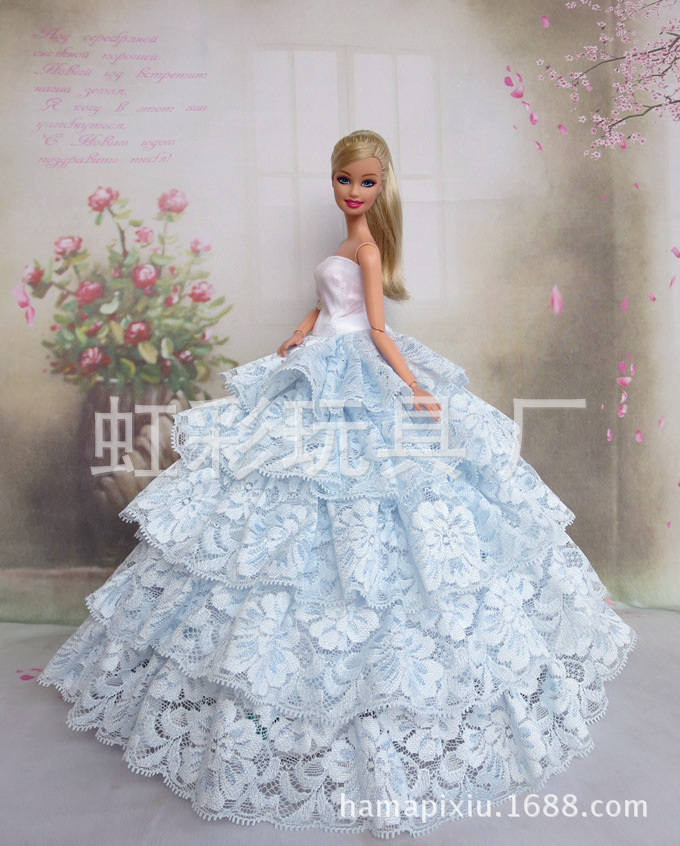 White Trailing Wedding Dress with Veil Dress-up Doll 30cm Wedding Dress 2020 Generation E-Commerce Ping White Trailing Wedding Dress with Veil Dress-up Doll 30cm Wedding Dress 2020 Generation E-Commerce Ping
