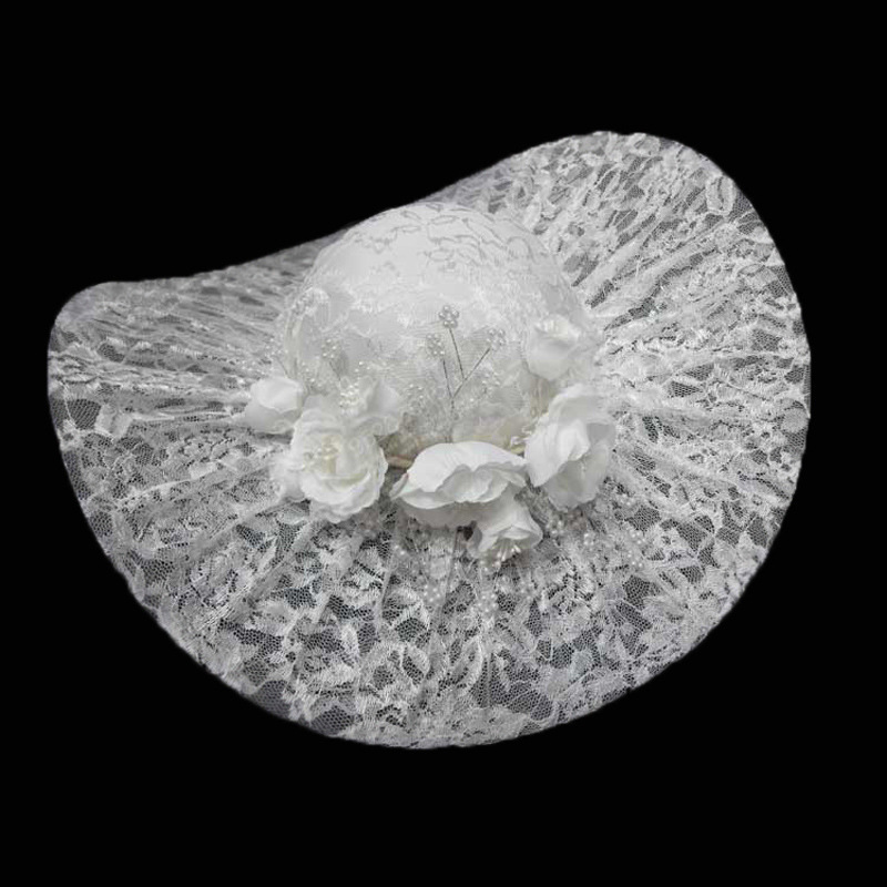 Flower Veil Top Hat Hair Accessories Barrettes Large Hat Pearl Socialite Lace Photo Studio Accessories Wedding Hat Flower Veil Top Hat Hair Accessories Barrettes Large Hat Pearl Socialite Lace Photo Studio Accessories Wedding Hat