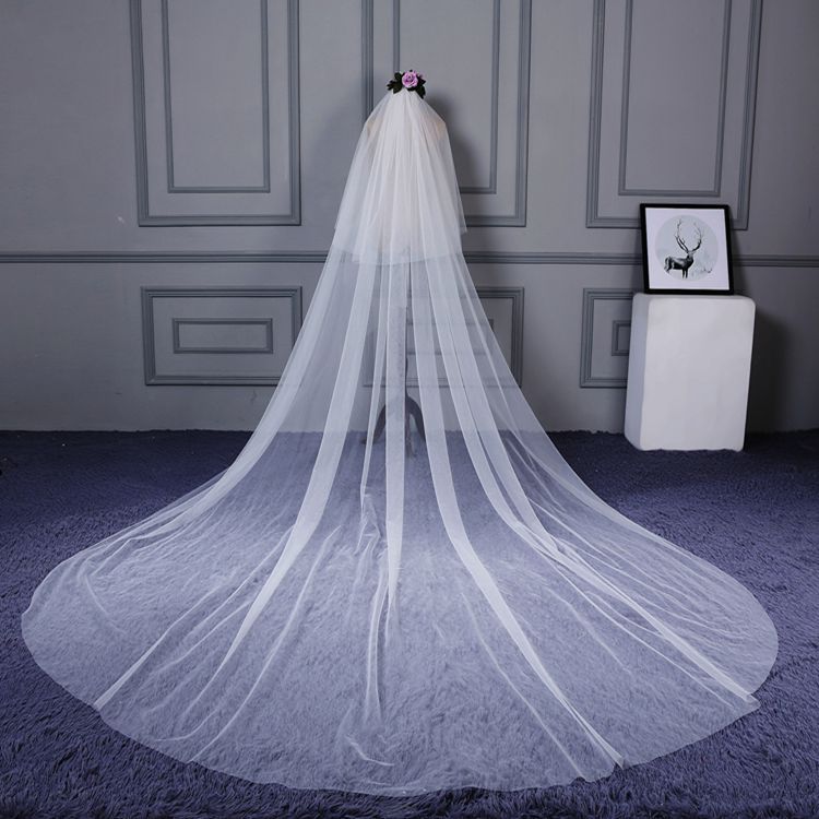 New Bridal Wedding Dress Veil 3 M Wide 3 M Long Hard Mesh Super Dishevelling Yarn Veil Foreign Wedding Veil New Bridal Wedding Dress Veil 3 M Wide 3 M Long Hard Mesh Super Dishevelling Yarn Veil Foreign Wedding Veil