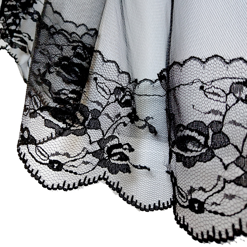Black Halloween Headdress Lace Short Bridal Veil Vintage Face Cover Wedding Photo White Wedding Veil