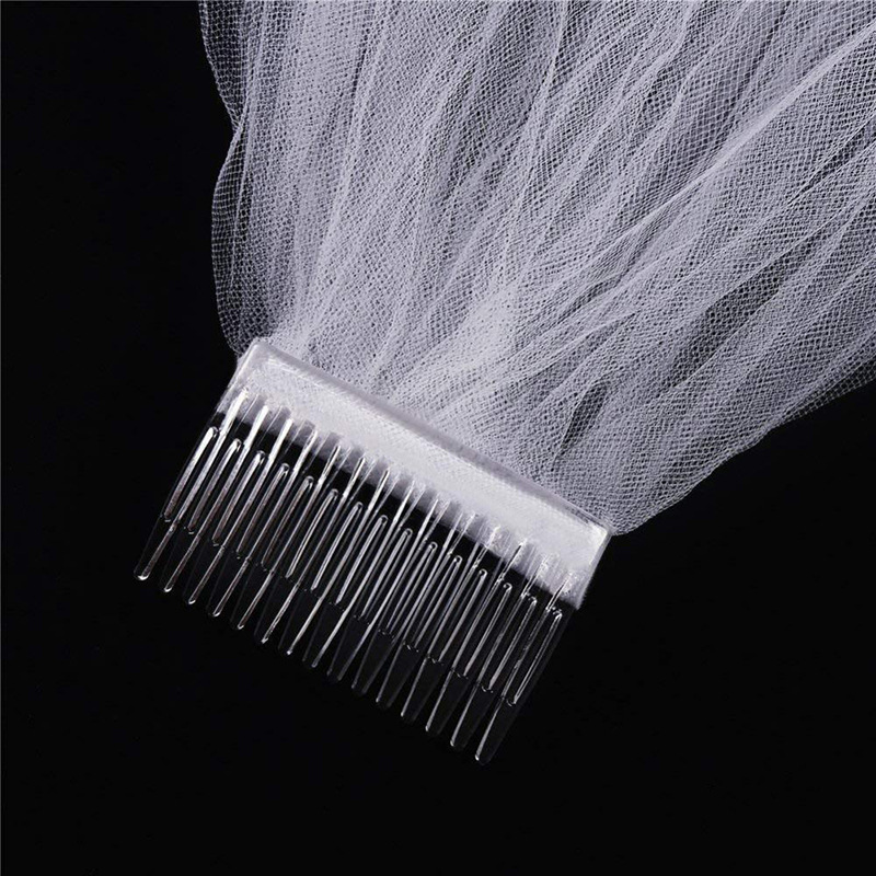 Wedding Veil Spot Amazon EBay Hot Sale Double-Layer Edging Veil plus Hair Comb Bachelor Party Bridal Veil Veil