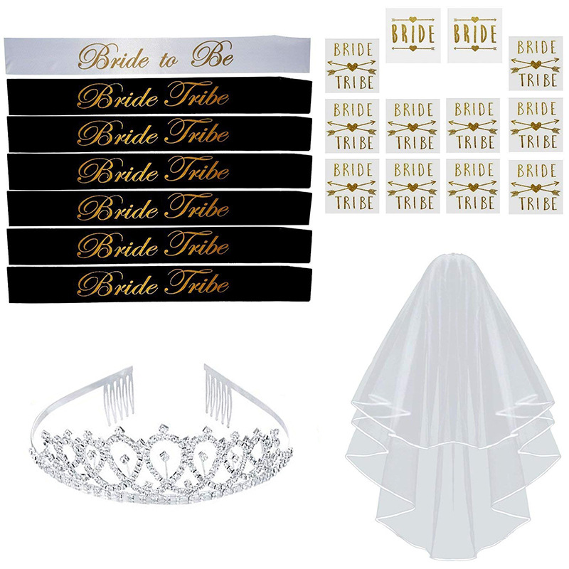 Wedding Veil Spot Amazon EBay Hot Sale Double-Layer Edging Veil plus Hair Comb Bachelor Party Bridal Veil Veil