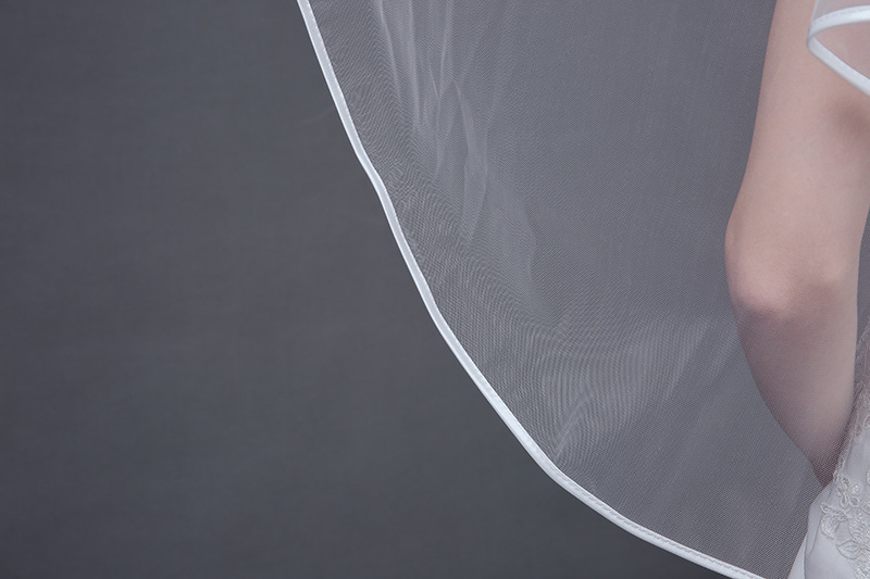 Boutique Veil Wedding Dress Accessories Bridal Wedding Dress DoubleLayer Ribbon Edging Folding New Veil Boutique Veil Wedding Dress Accessories Bridal Wedding Dress DoubleLayer Ribbon Edging Folding New Veil