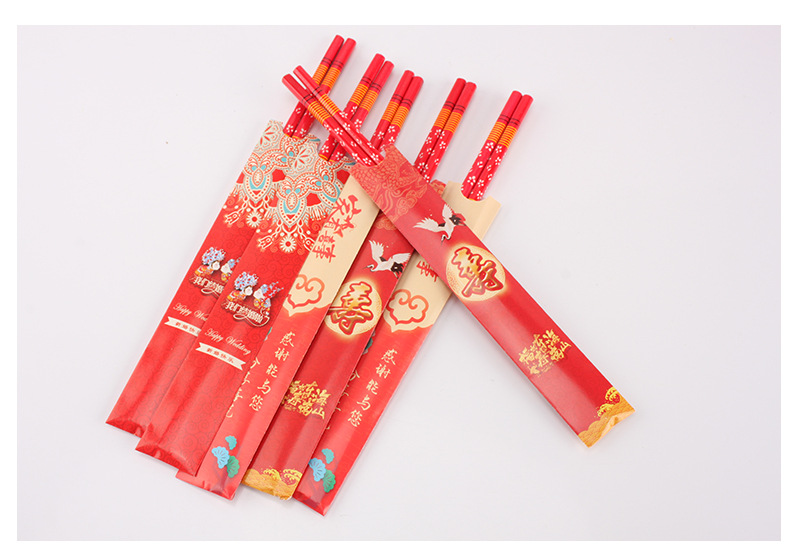 Wedding Chopsticks Wedding Banquet Banquet Celebration Ceremony Products Red Bamboo Chopsticks Wedding Chopsticks