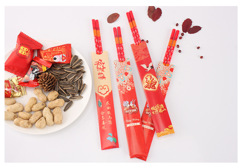 Wedding Chopsticks Wedding Banquet Banquet Celebration Ceremony Products Red Bamboo Chopsticks Wedding Chopsticks