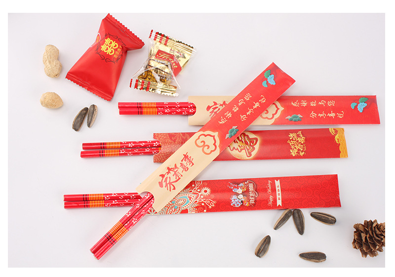 Wedding Chopsticks Wedding Banquet Banquet Celebration Ceremony Products Red Bamboo Chopsticks Wedding Chopsticks