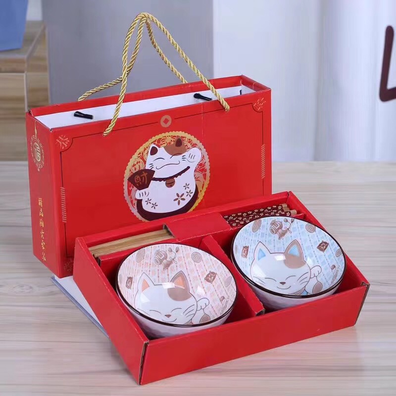 Wedding return gift China crockery tableware gift box high-end crockery couple chopsticks box bowl set gift